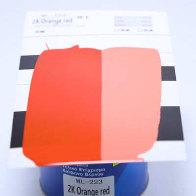 Goed evenwicht 2K Oranje Rood Metalen Autoverf Acryl Vloeibare Beschermingsspray