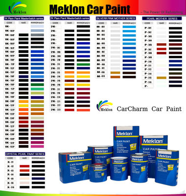 1K Smaragdgeel Goed hechtingsvermogen Sterk bedekkend vermogen Hoge chroom autoverf basiscoat