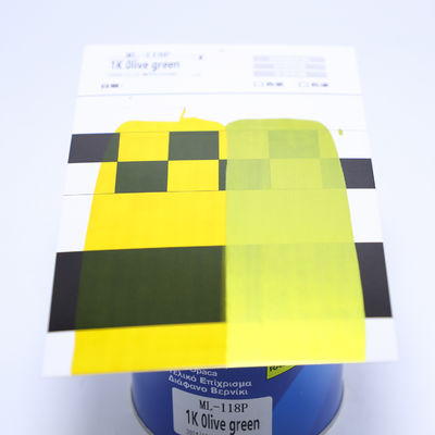 1K High Performance Olive Green Car Paint Hars Vloeibare Coating voor Acrylverf met poederachtige verschijning