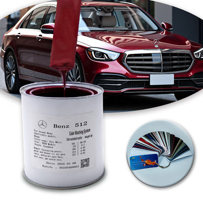 Premium 1K Red Pearl Acrylic Refinish Verf Voor Mercedes-Benz DB512 Met Hoge Glanz Finish
