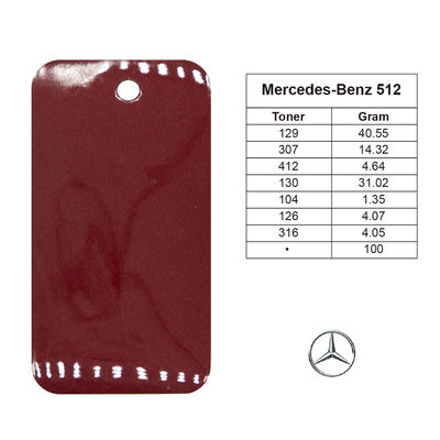 Premium 1K Red Pearl Acrylic Refinish Verf Voor Mercedes-Benz DB512 Met Hoge Glanz Finish