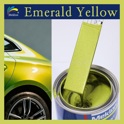 Meklon Emerald Yellow Refinish Acrylic Liquid Coating Car Paint voor spuittoepassing en autoreparatie