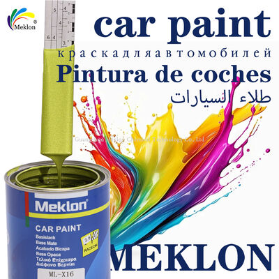 Meklon Emerald Yellow Refinish Acrylic Liquid Coating Car Paint voor spuittoepassing en autoreparatie