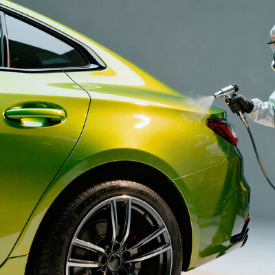Meklon Emerald Yellow Refinish Acrylic Liquid Coating Car Paint voor spuittoepassing en autoreparatie