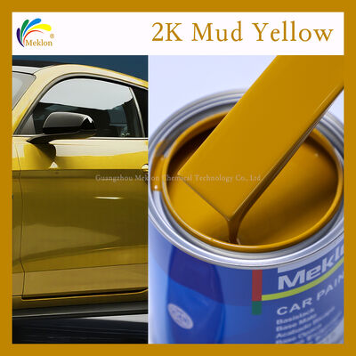 2K Mud Yellow Acrylic Car Refinish Topcoat Paint met Spray Application Liquid Coating Car Paint voor auto reparatie & renovatie