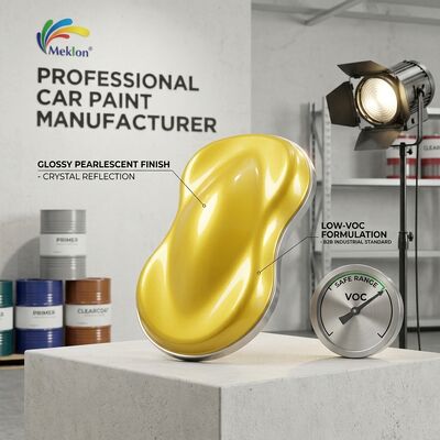 Auto Repair Verf laag VOC Pearl Crystal Geel Auto Verf UV-bestendige Leverancier