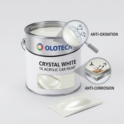 Crystal White 1K Auto Verf Basislaag Anti-oxidatie Acryl materiaal En Anti-corrosie