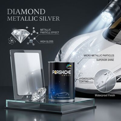 Stabiel Diamant Metalen Zilveren Auto Verf Meerdoelig Waterdicht