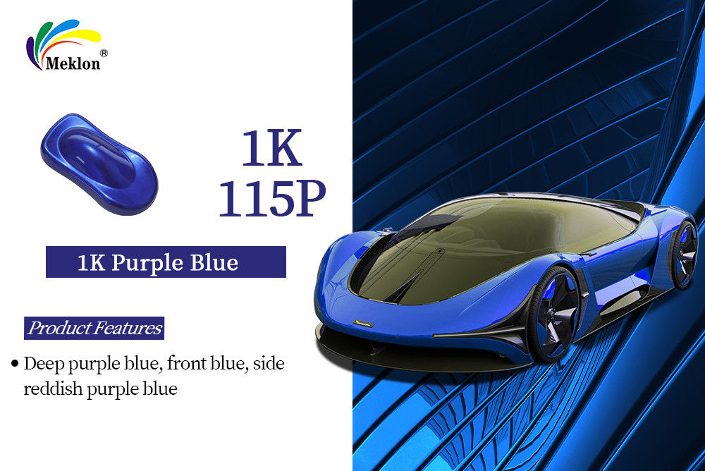 Anti-fade High Gloss 1K Purple Blue Metallic Base Coat Kleur Auto Paint