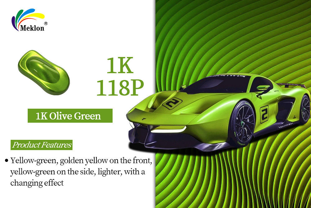 1K Oliver Green Anti-corrosie Op maat gemaakt 2K Solid Color Auto Lack Auto Verf