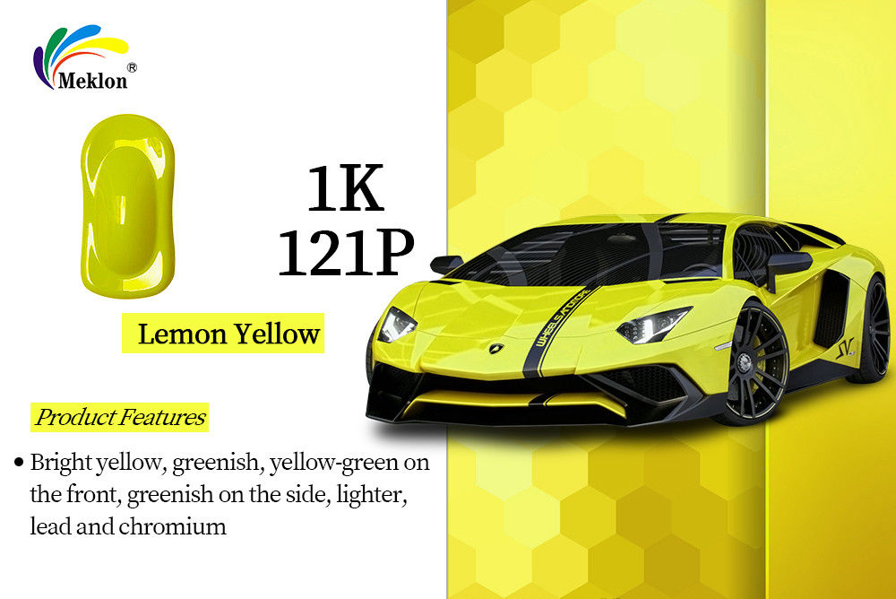 1K Lemon Yellow Multi Color Change Kameleon Pigment Spray voor autoverf