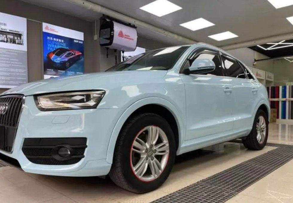 Klaar gemengde autoverf voor Audi LX5D Glacier Blauw met kleurmatching coat