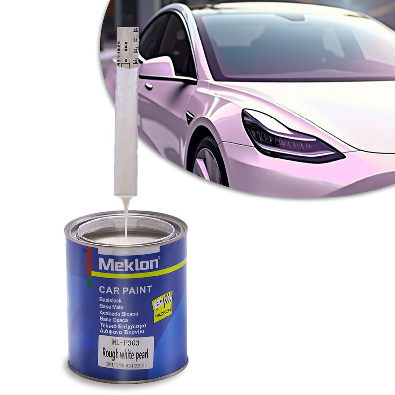 Hoge solide autofinish 1K ruwe witte parel lak hoogglans helder coat mixing systeem hars vloeibare coating spray fabriek