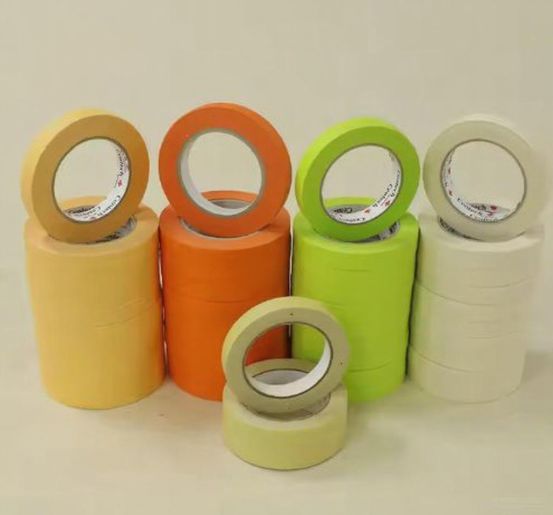 Chinese leverancier groothandel 80 graden hittebestendige autoreparatie oranje afplaktape met hoge viscositeit die kan worden aangepast met originele verpakking