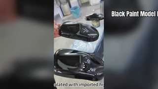 Modeleffectweergave met zwarte verf